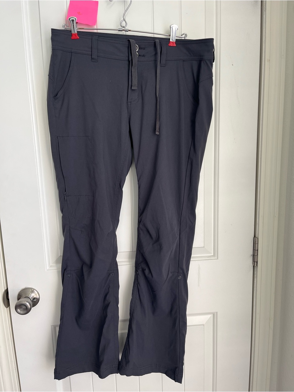 PrAna Womans dark grey size 10 stretchy Outdoor Pants *convertible *